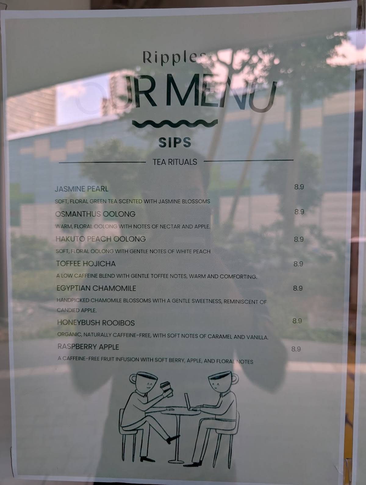 Café Ripples меню