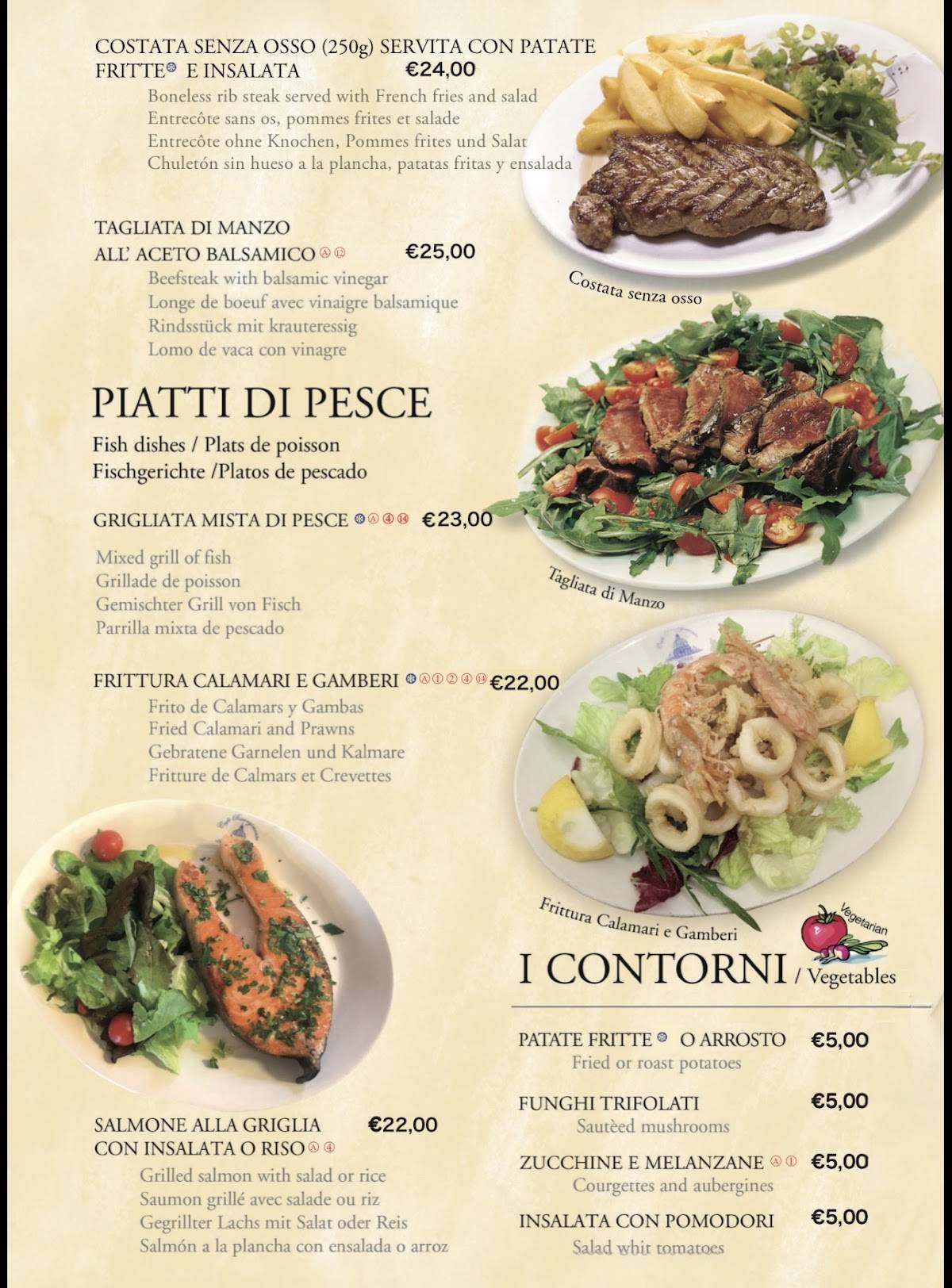 Cafe Risorgimento меню