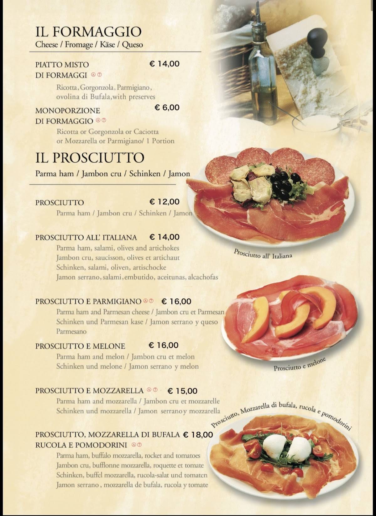 Cafe Risorgimento меню