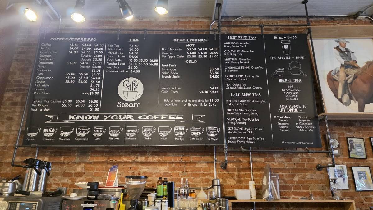 Café Steam меню