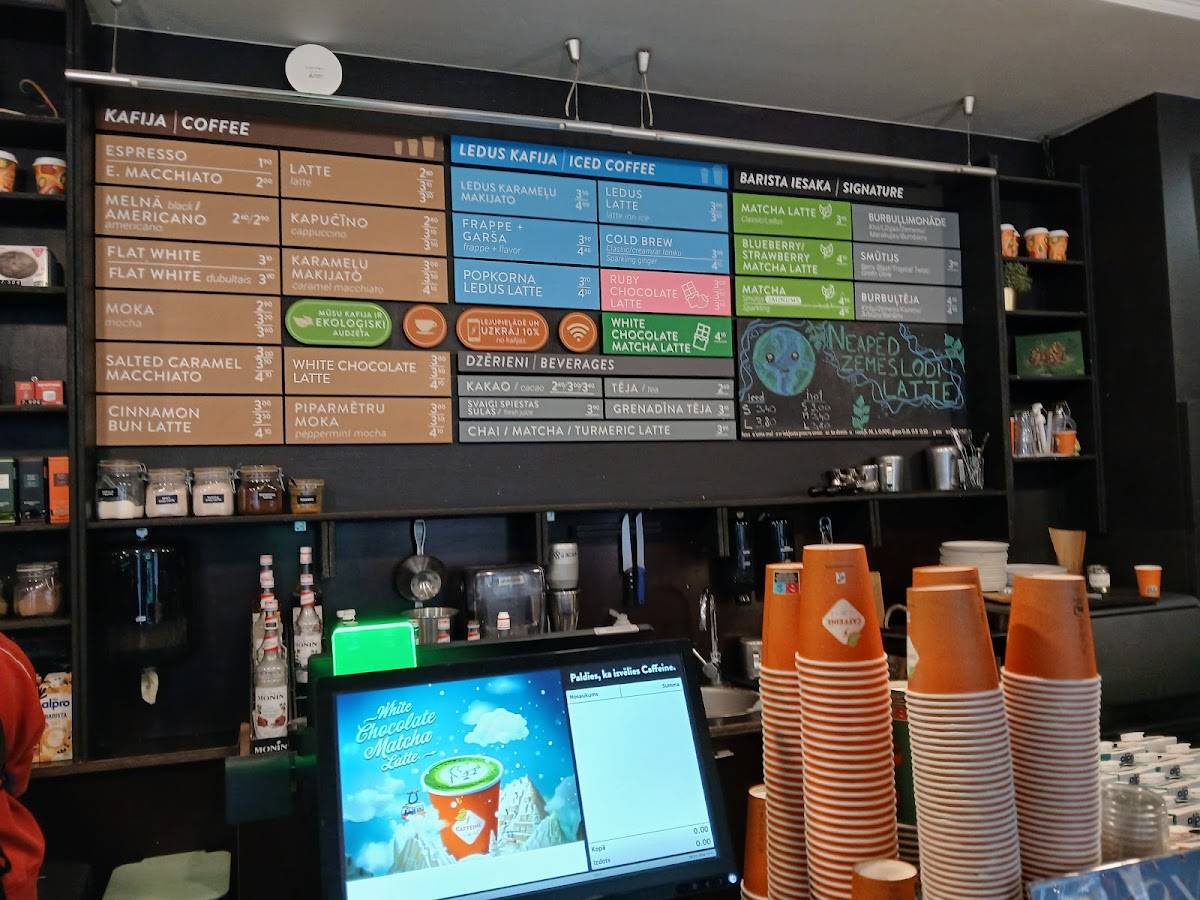 Caffeine LV меню