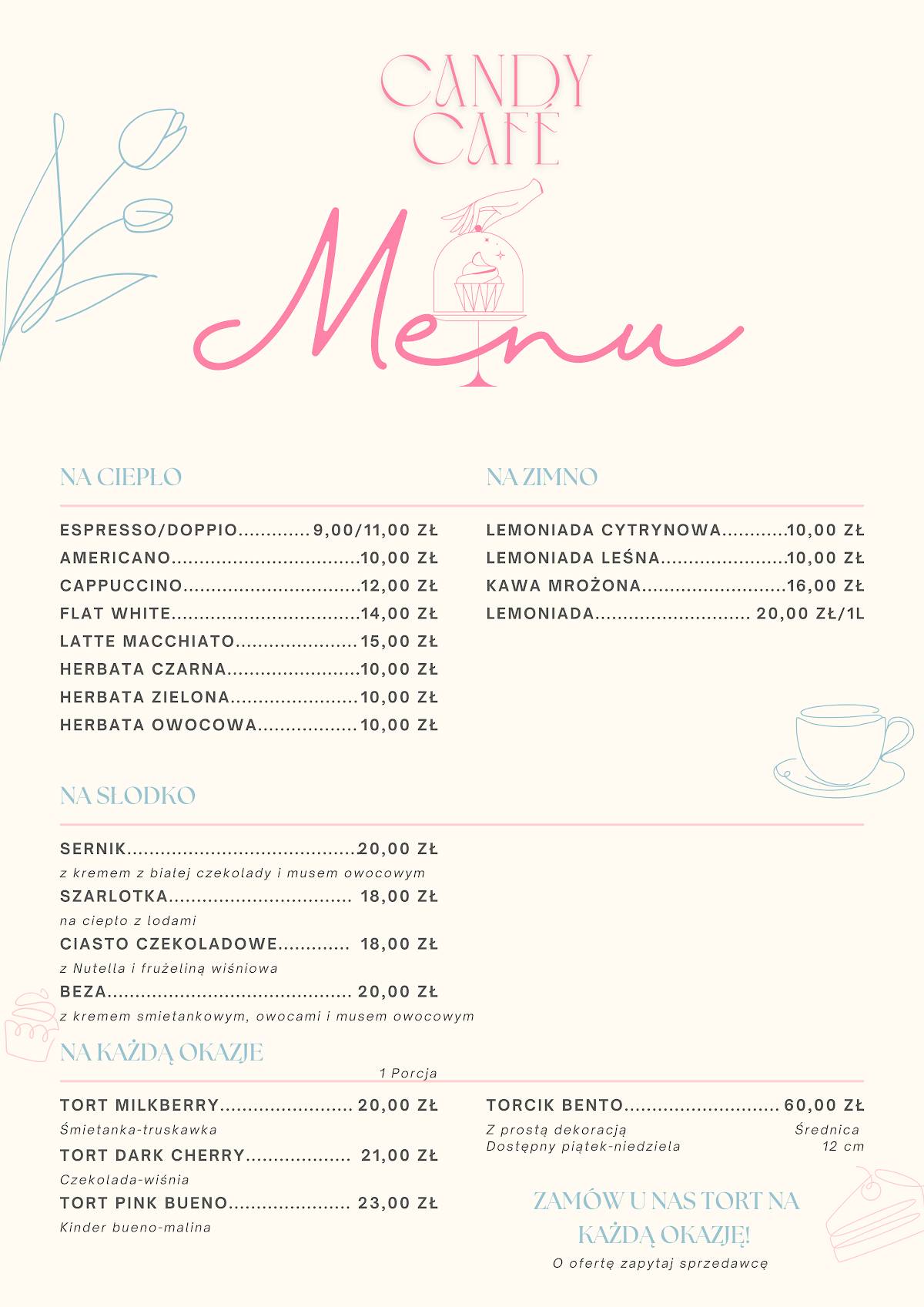 Candy Café меню
