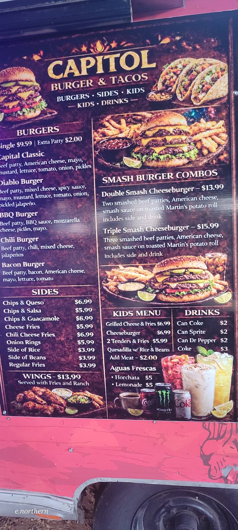 Capitol Burger меню