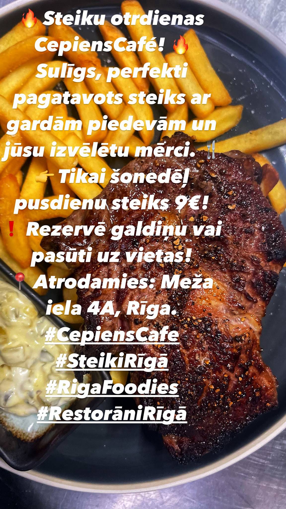Cepiens меню
