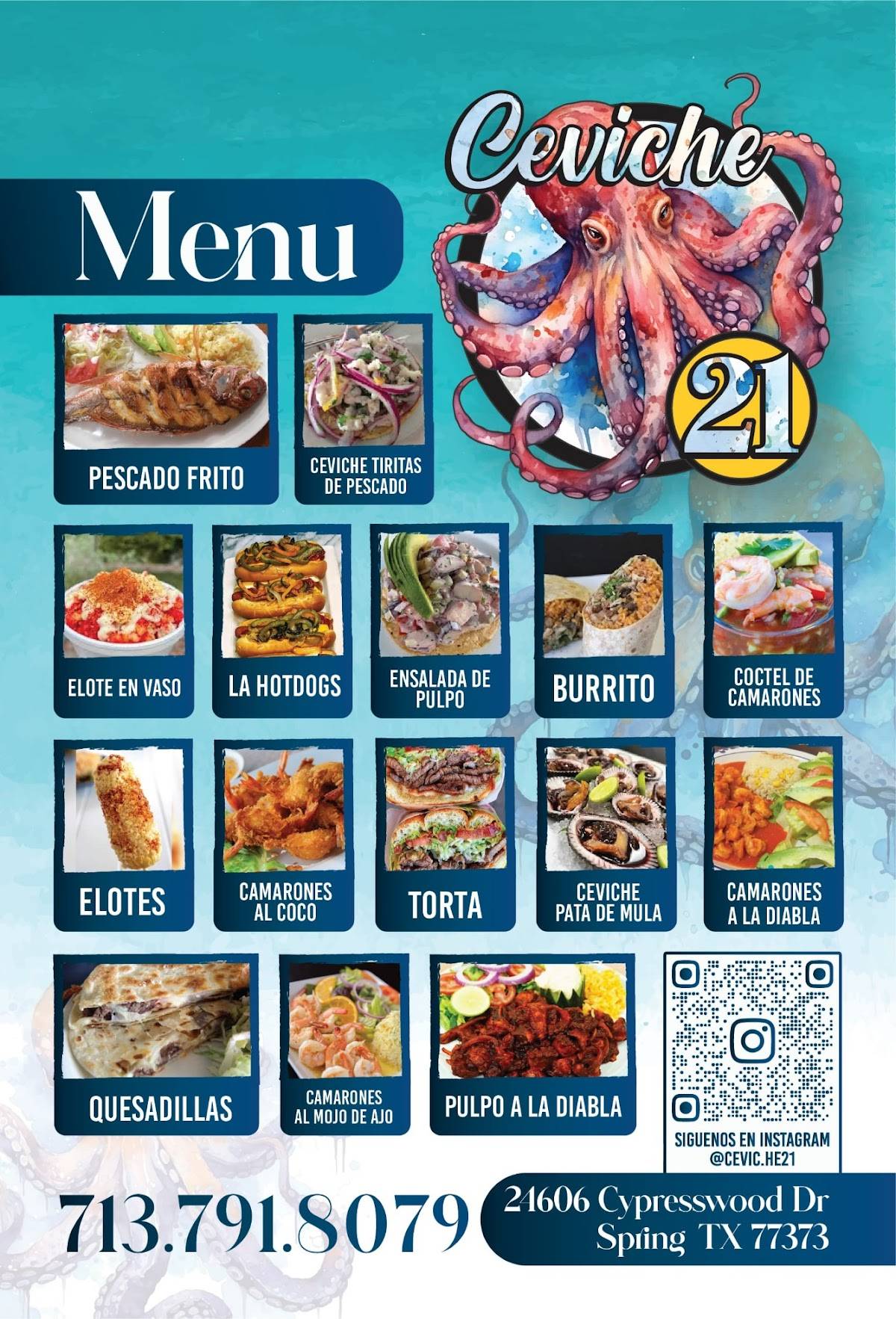Ceviche21 меню