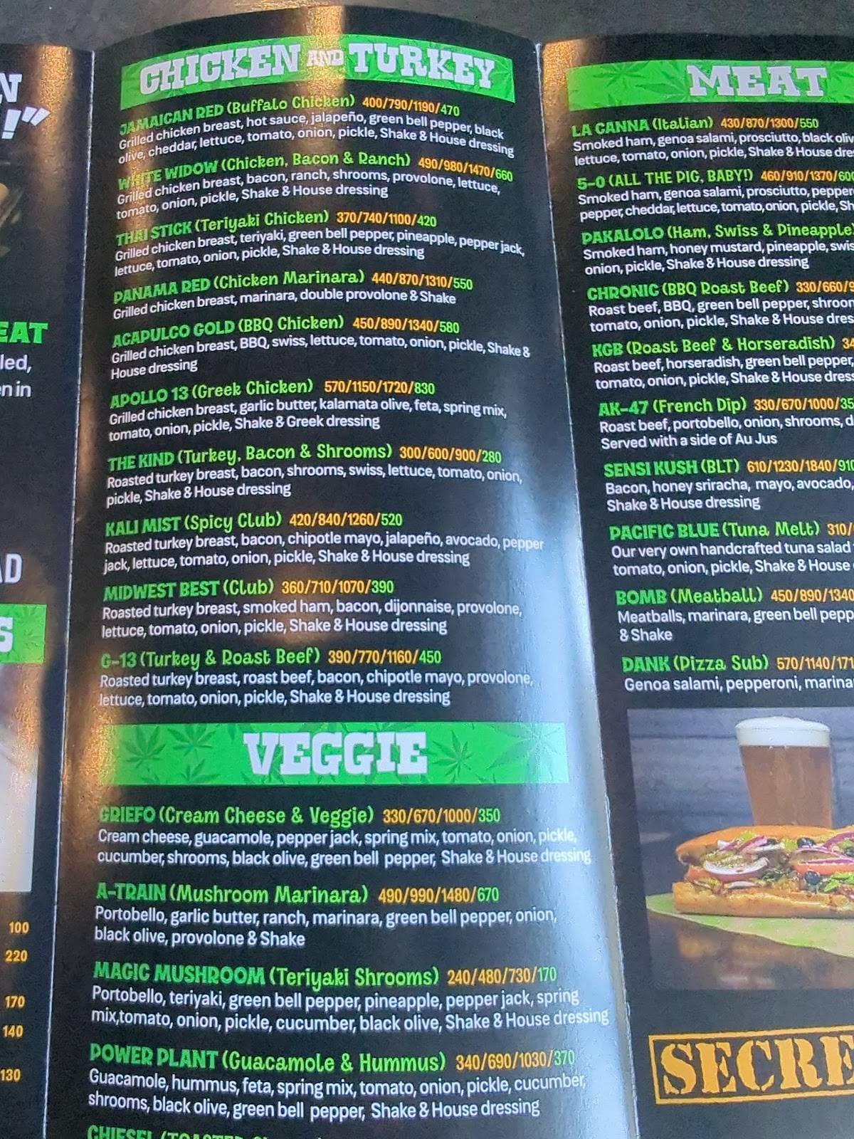 Cheba Hut "Toasted" Subs меню