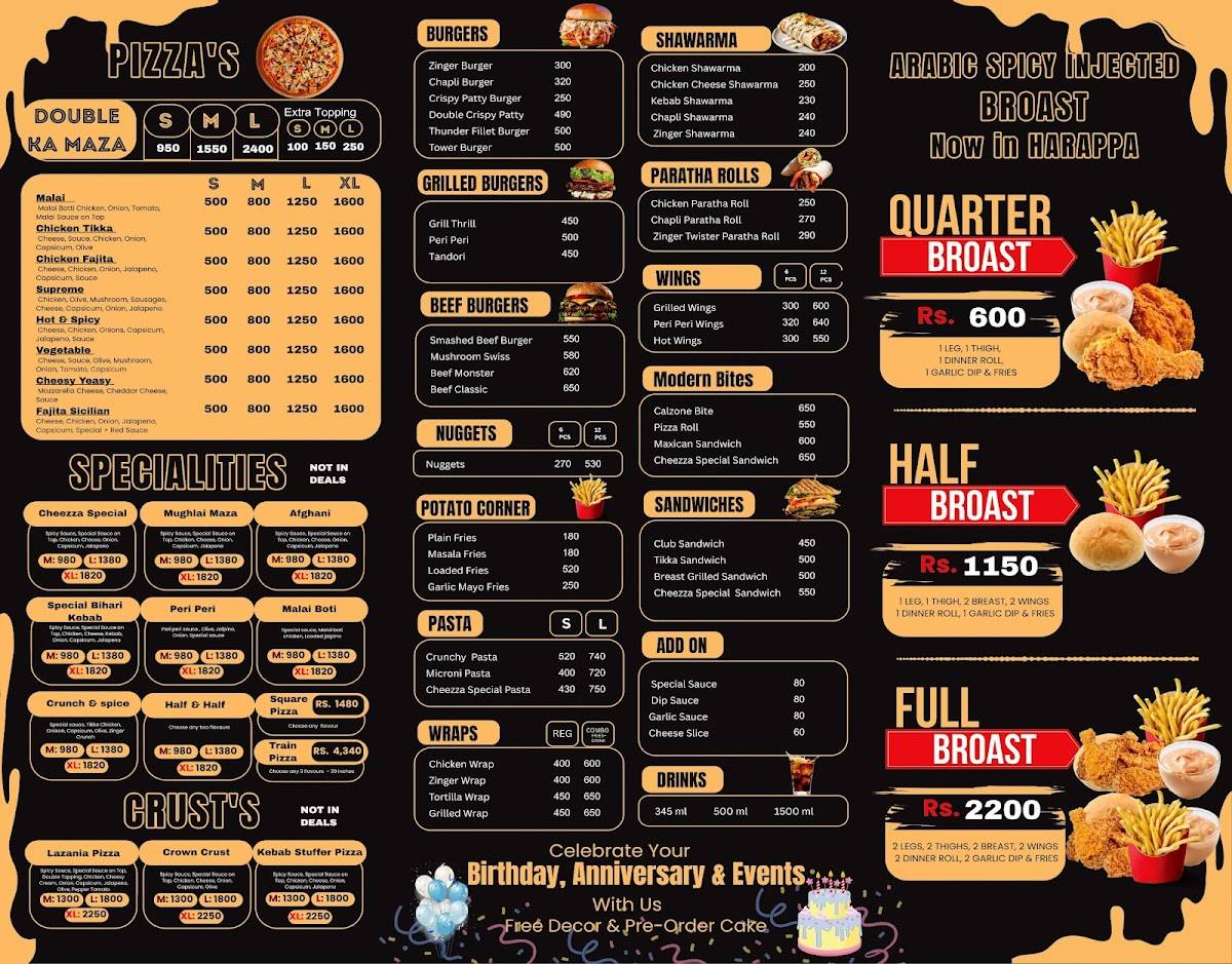 Cheezza - Best Restaurant In Harappa меню