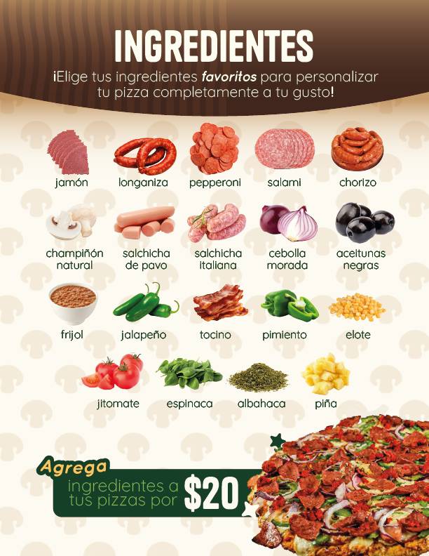 Chepy's pizza MÉXICO ORIENTE меню
