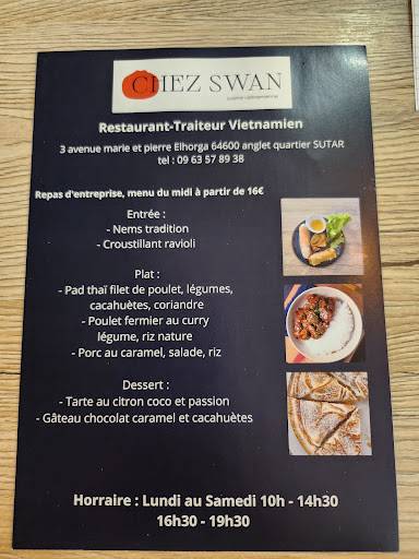 Chez Swann меню