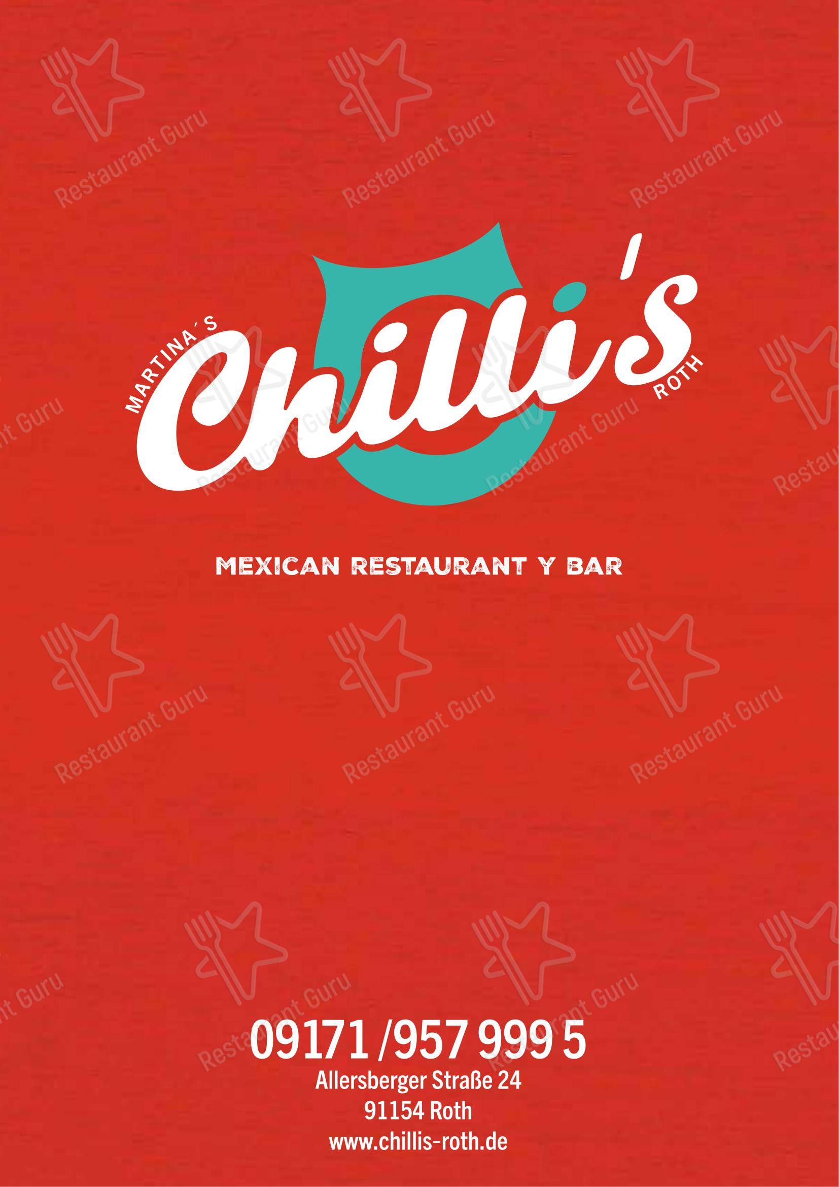 菜单 ресторана Chilli's Roth Mexican Restaurant y Bar