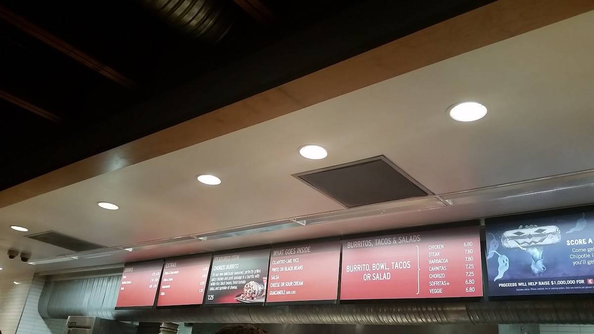 Chipotle Mexican Grill меню