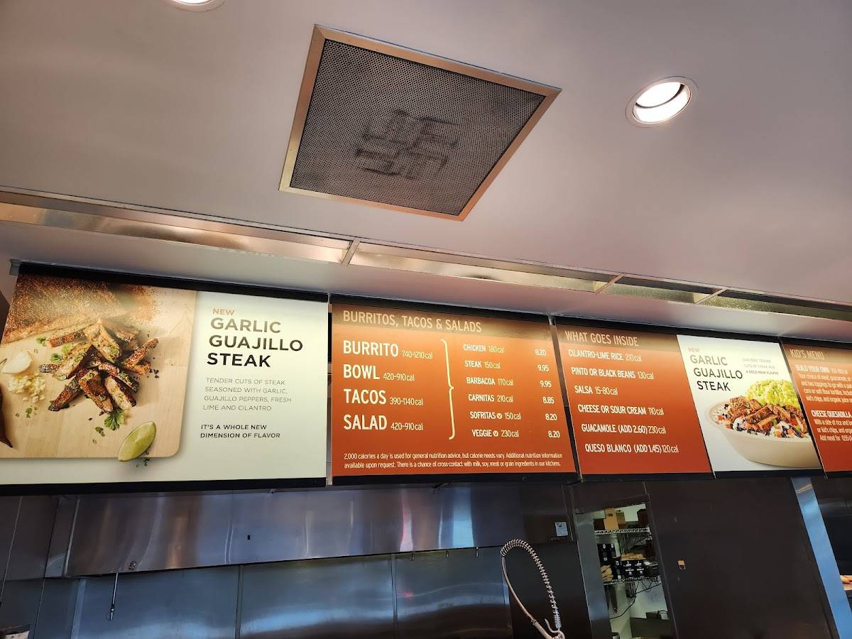 Chipotle Mexican Grill меню
