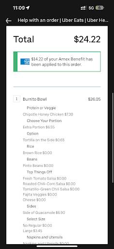 Chipotle Mexican Grill меню