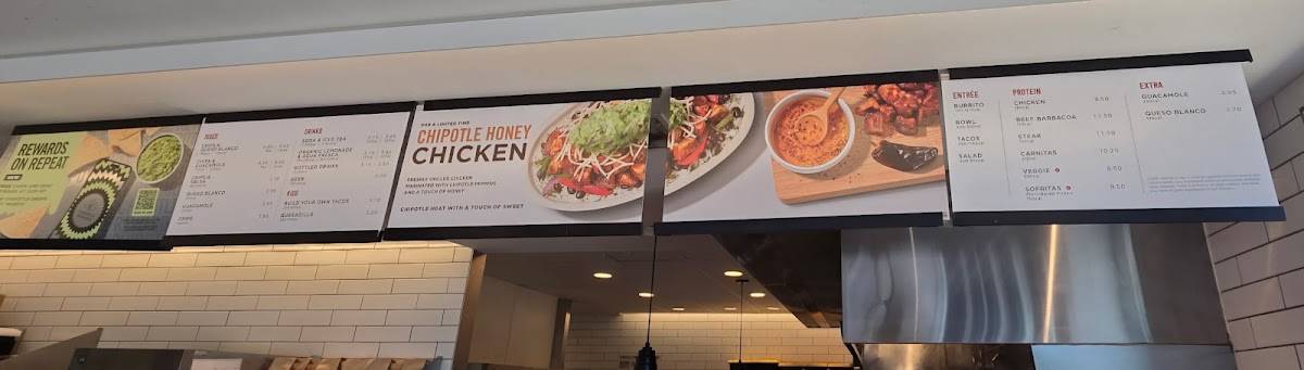 Chipotle Mexican Grill меню