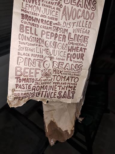 Chipotle Mexican Grill меню