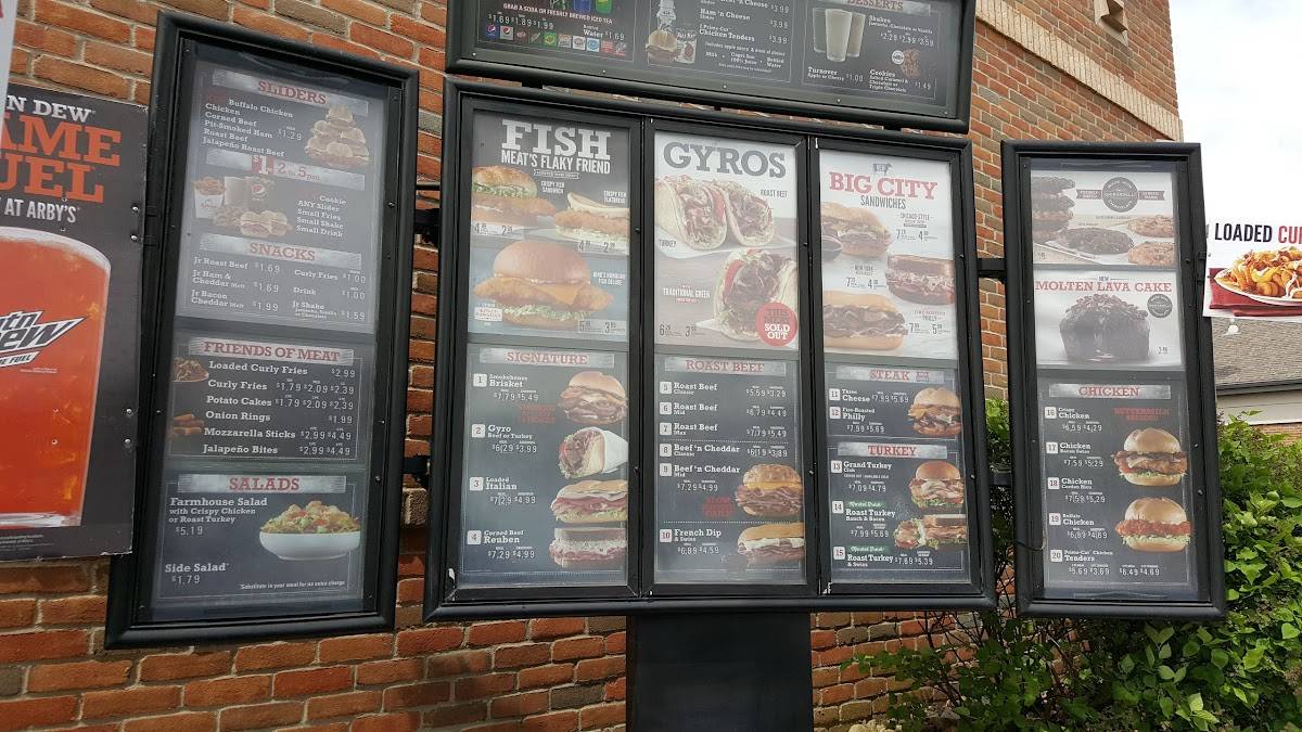 Arby's меню