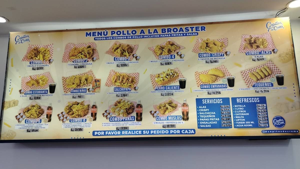 Copitos de Crema меню