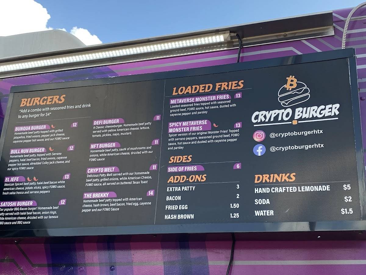 Crypto Burger (Galleria) меню