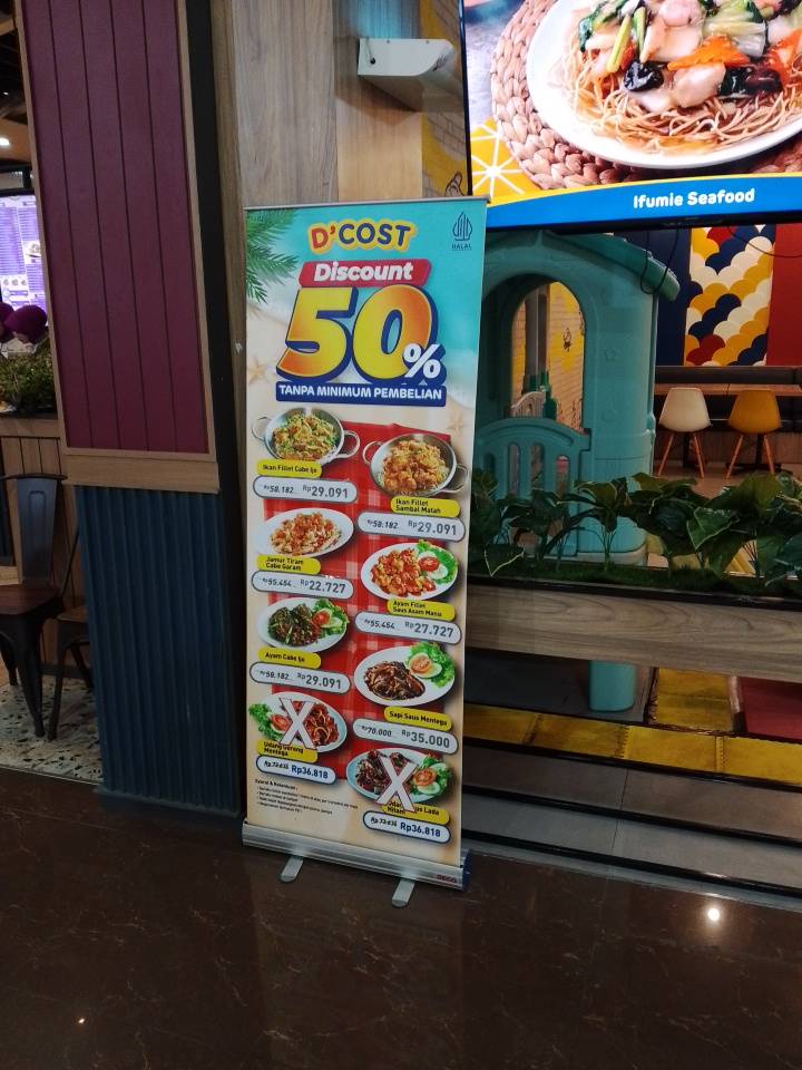 D’Cost Roxy Square Jember меню