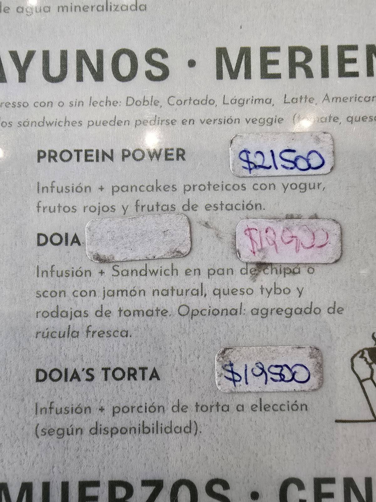 DOIA меню