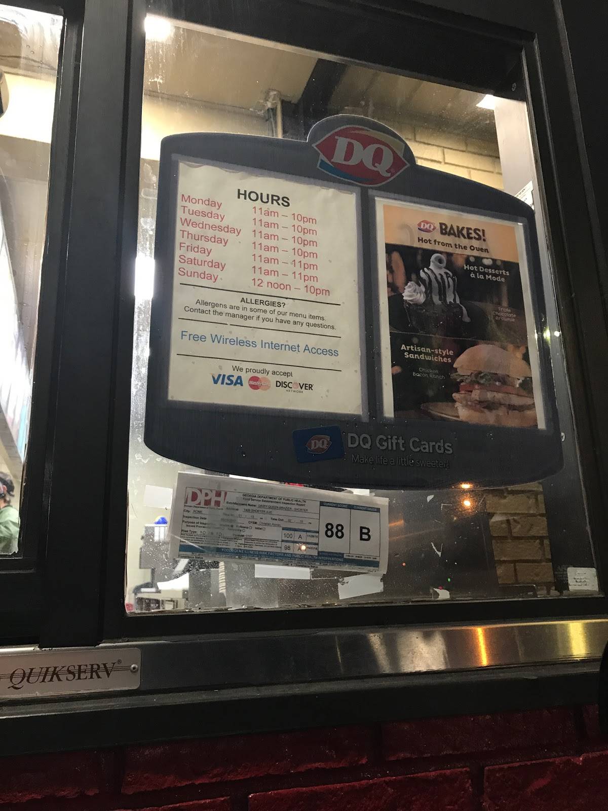 Dairy Queen Grill & Chill меню