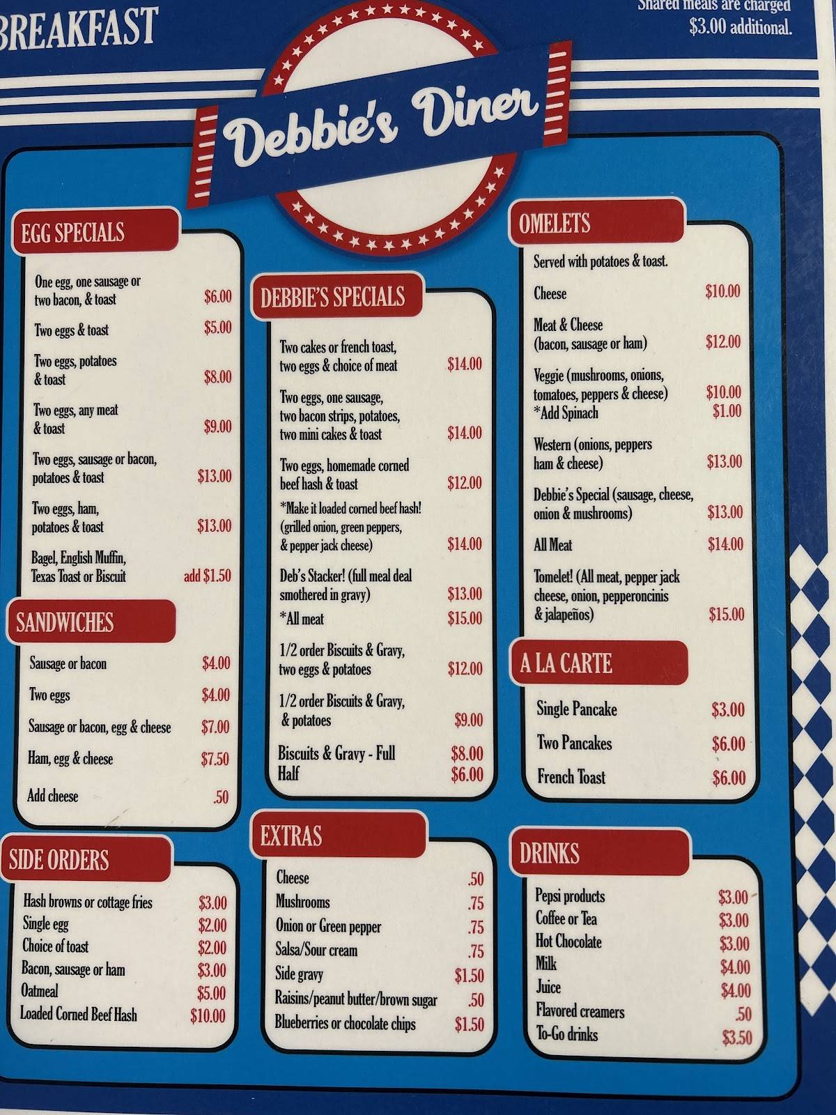 Debbie's Diner меню