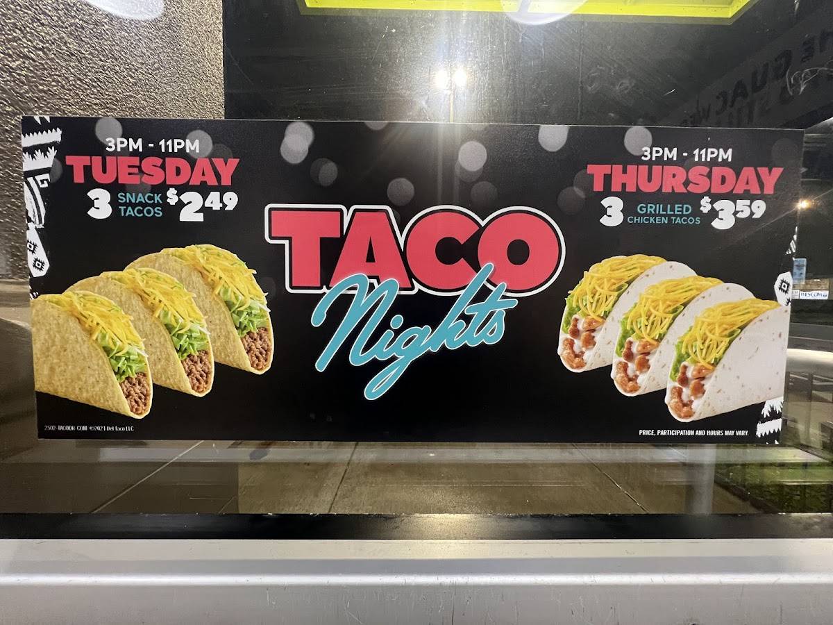 Del Taco меню