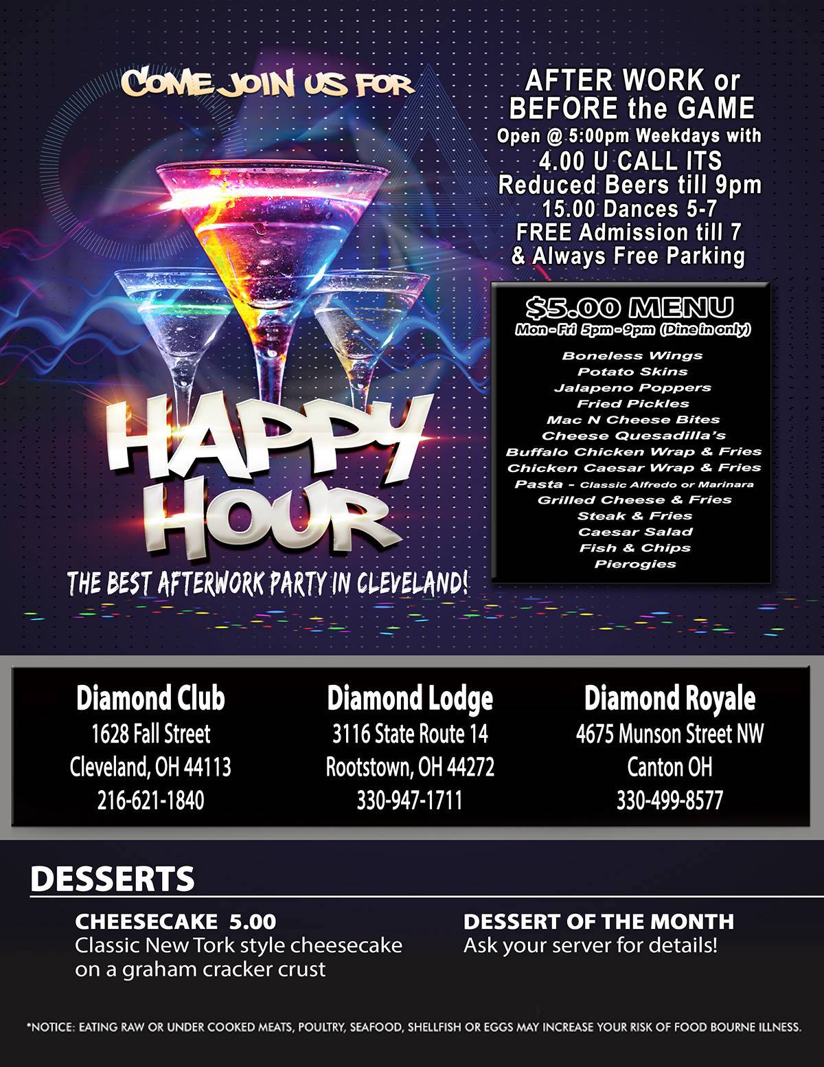 Diamond Club меню