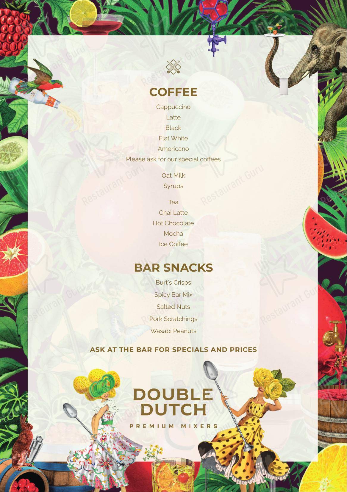 Doghouse Bar & Bagel Shop в Лидсе - Меню