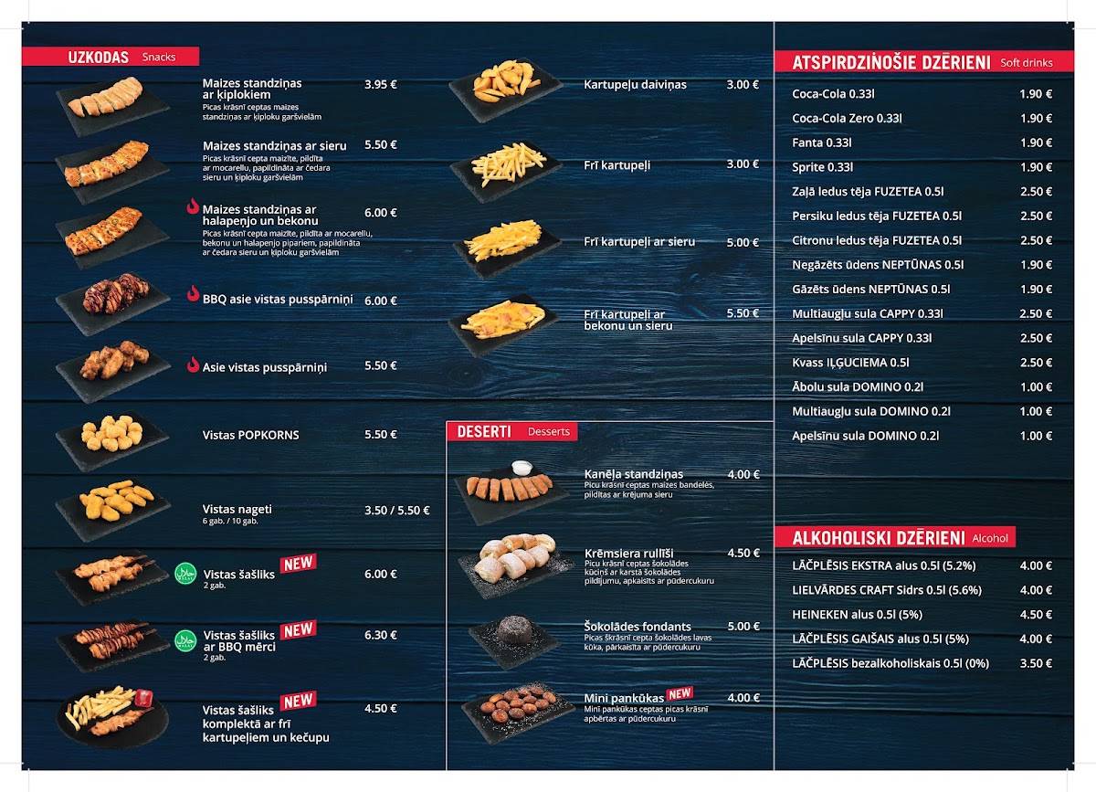 Domino’s Pizza Nometņu меню