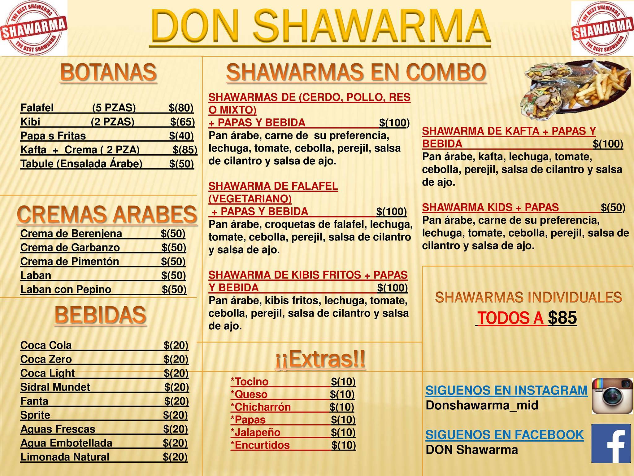 Don Shawarma меню