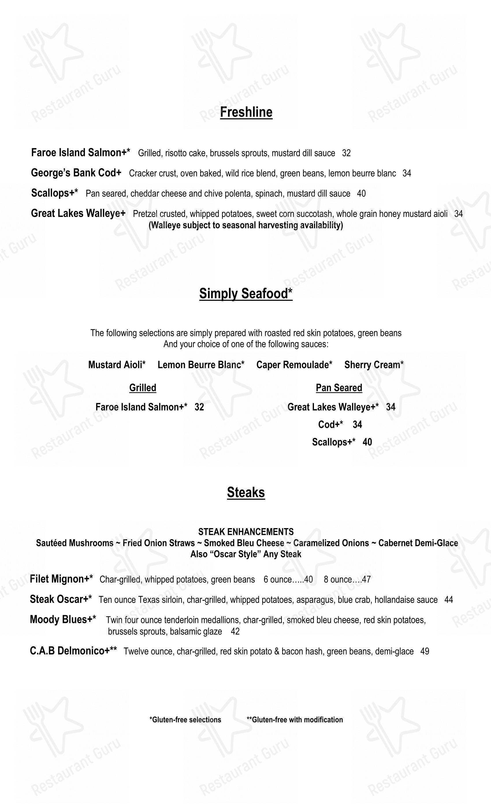 Don's Lighthouse Grille в Кливленде - Ночное меню