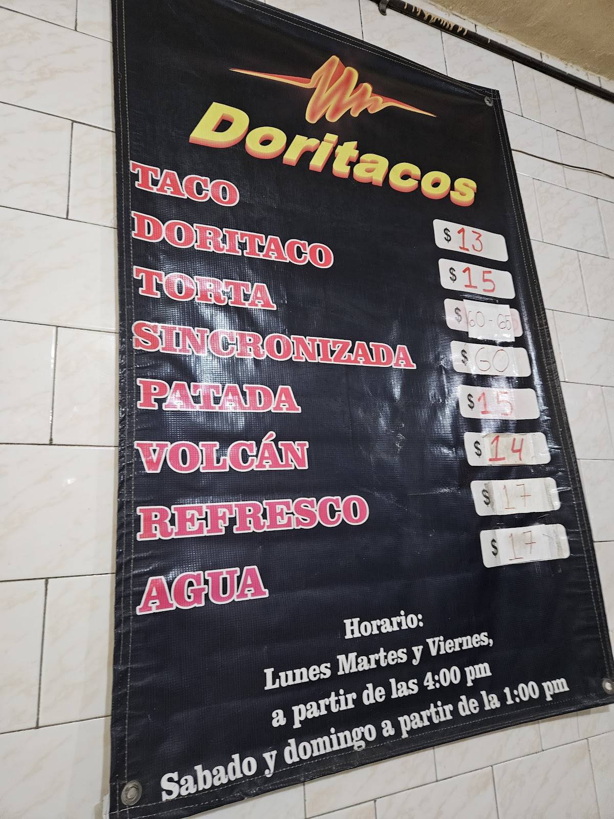 Doritacos меню