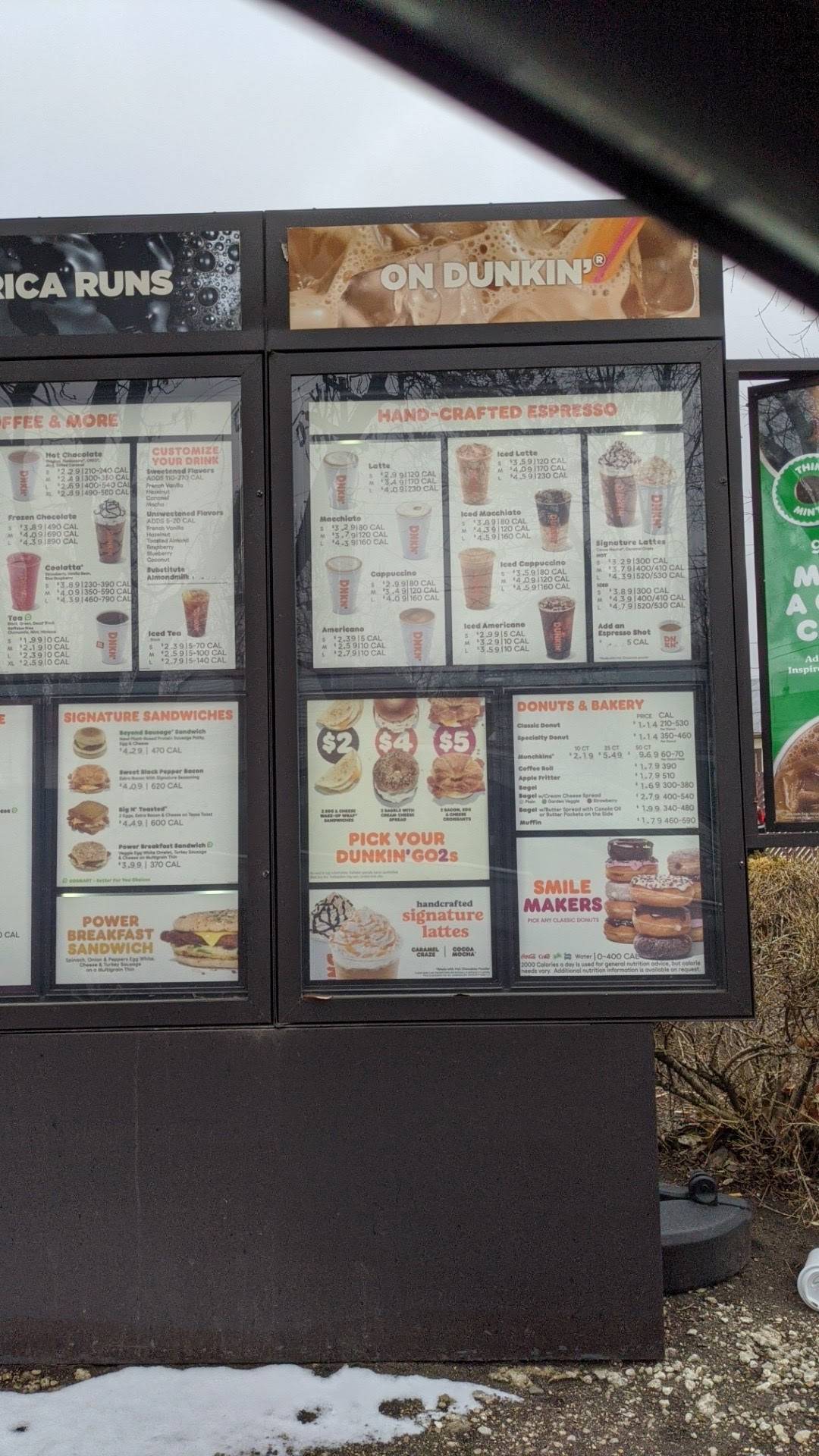 Dunkin' меню