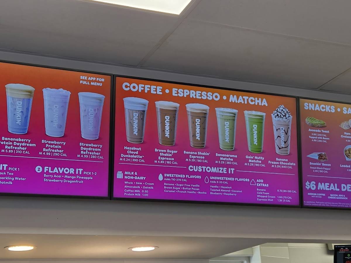 Dunkin' меню