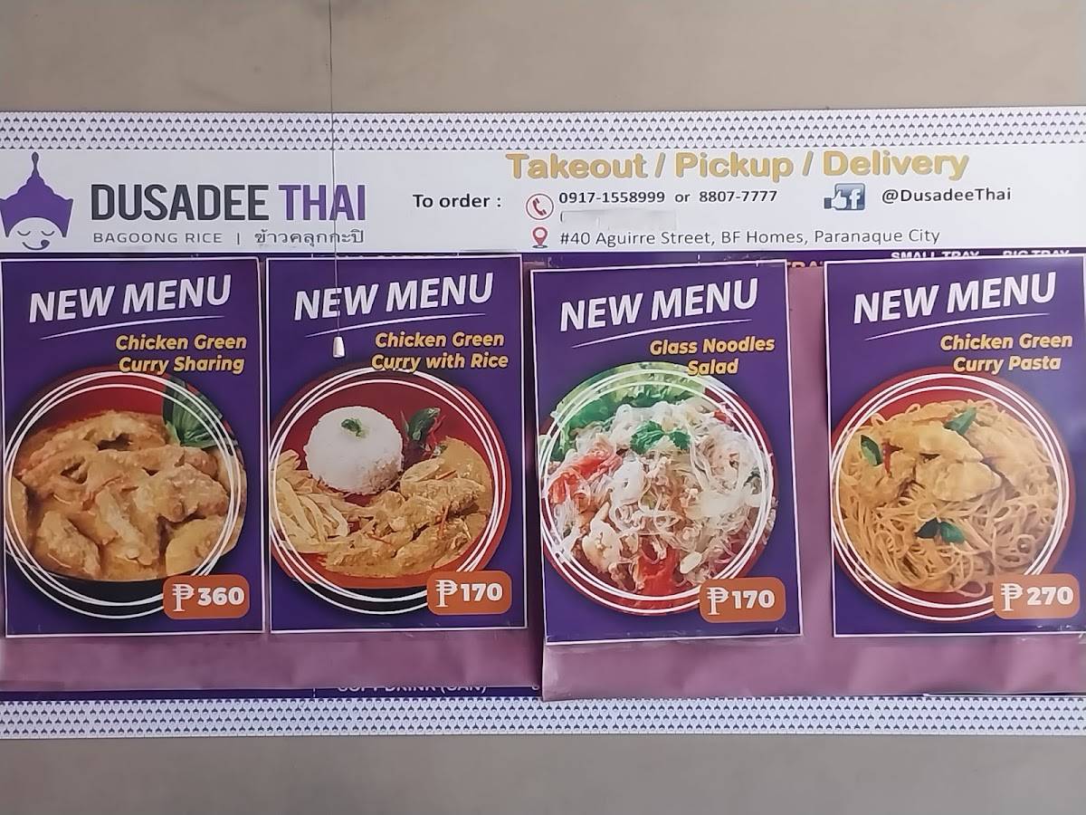 Dusadee Thai меню