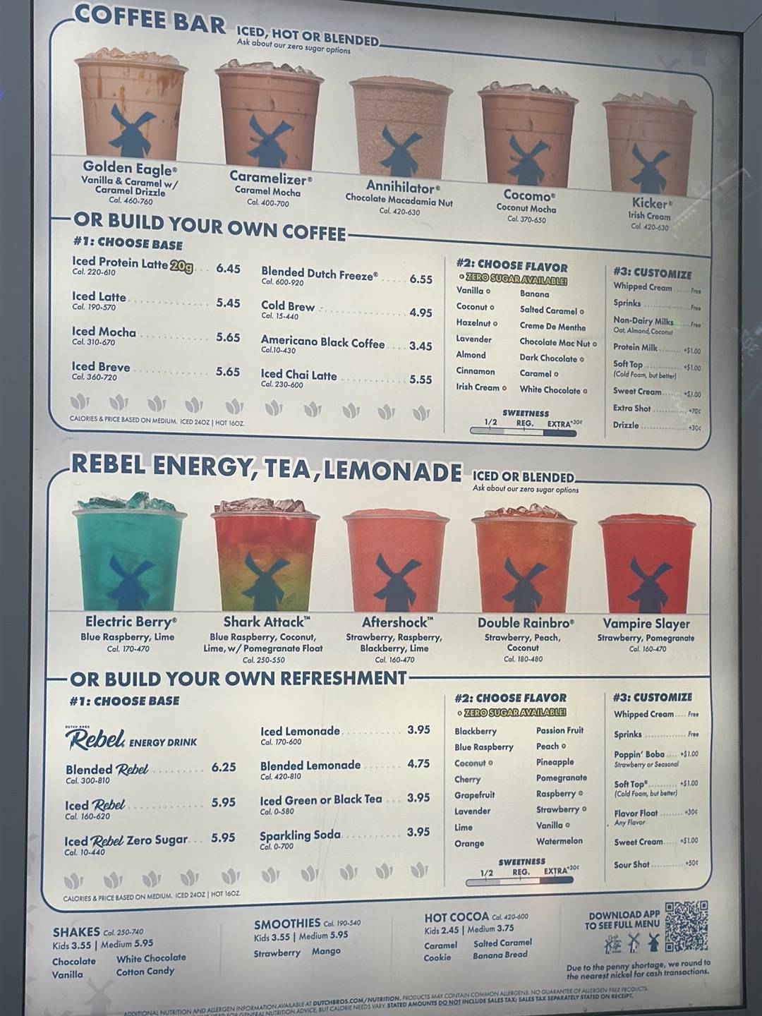 Dutch Bros Coffee меню