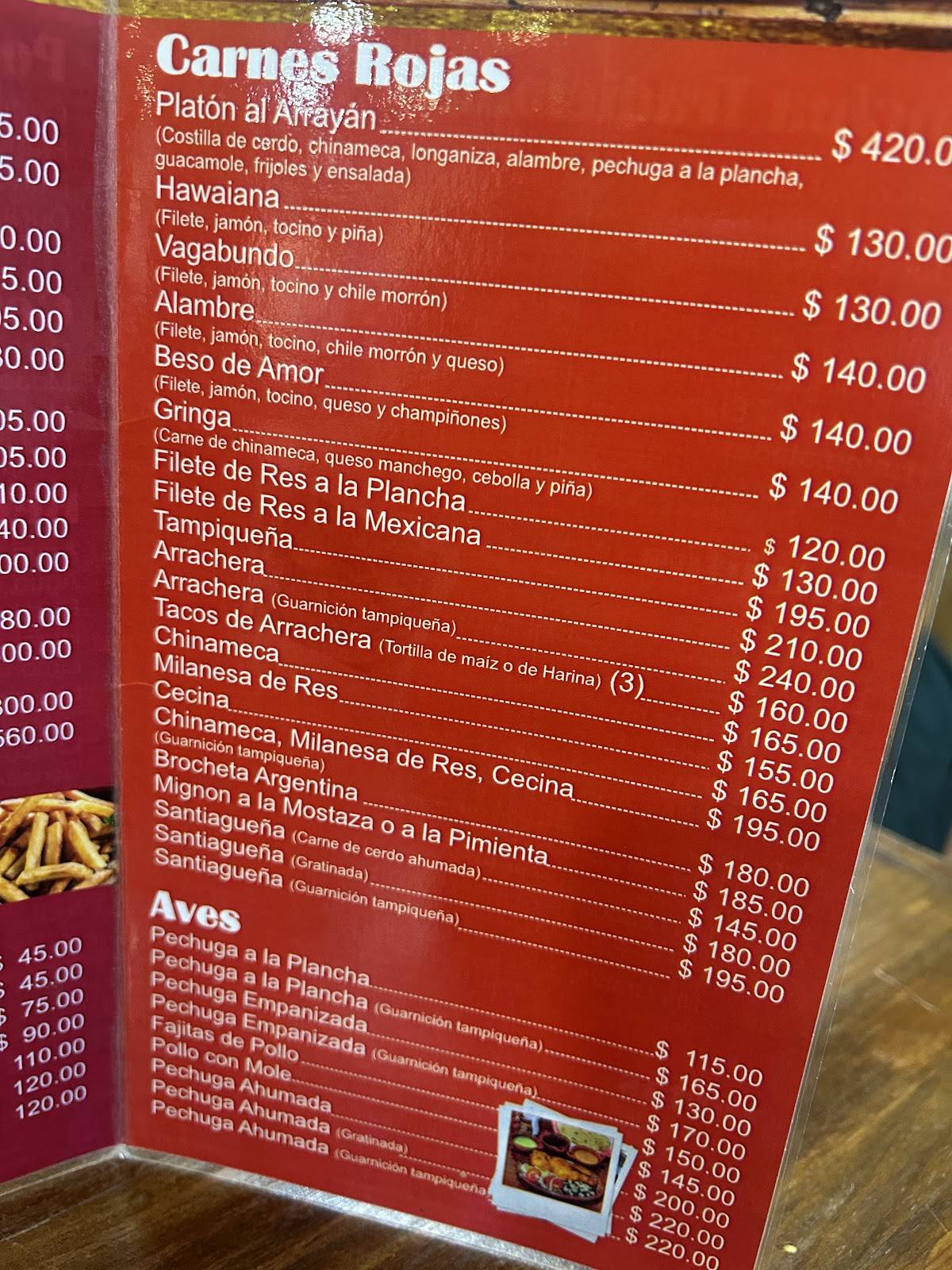 El Arrayán меню
