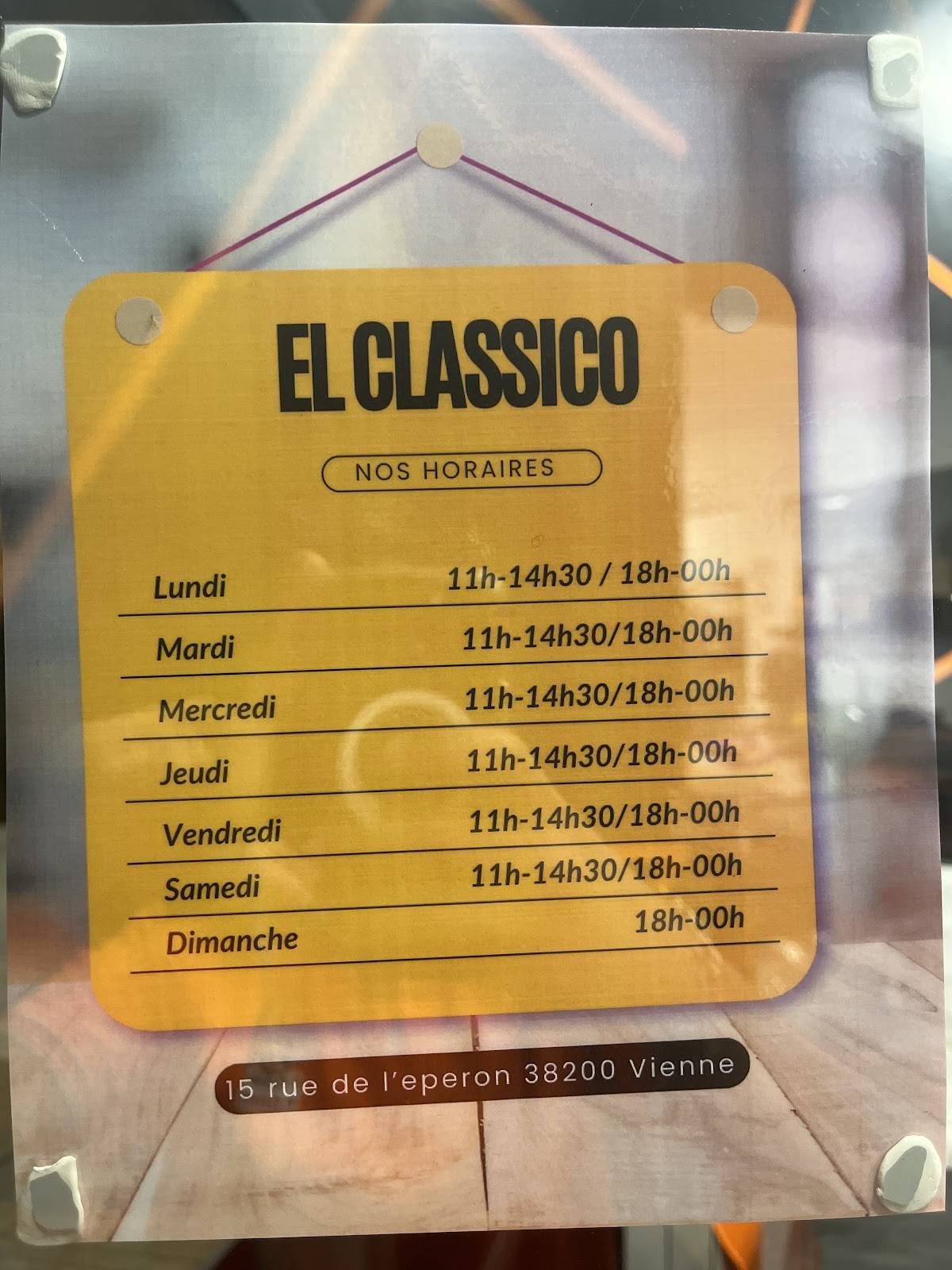 El Classico меню
