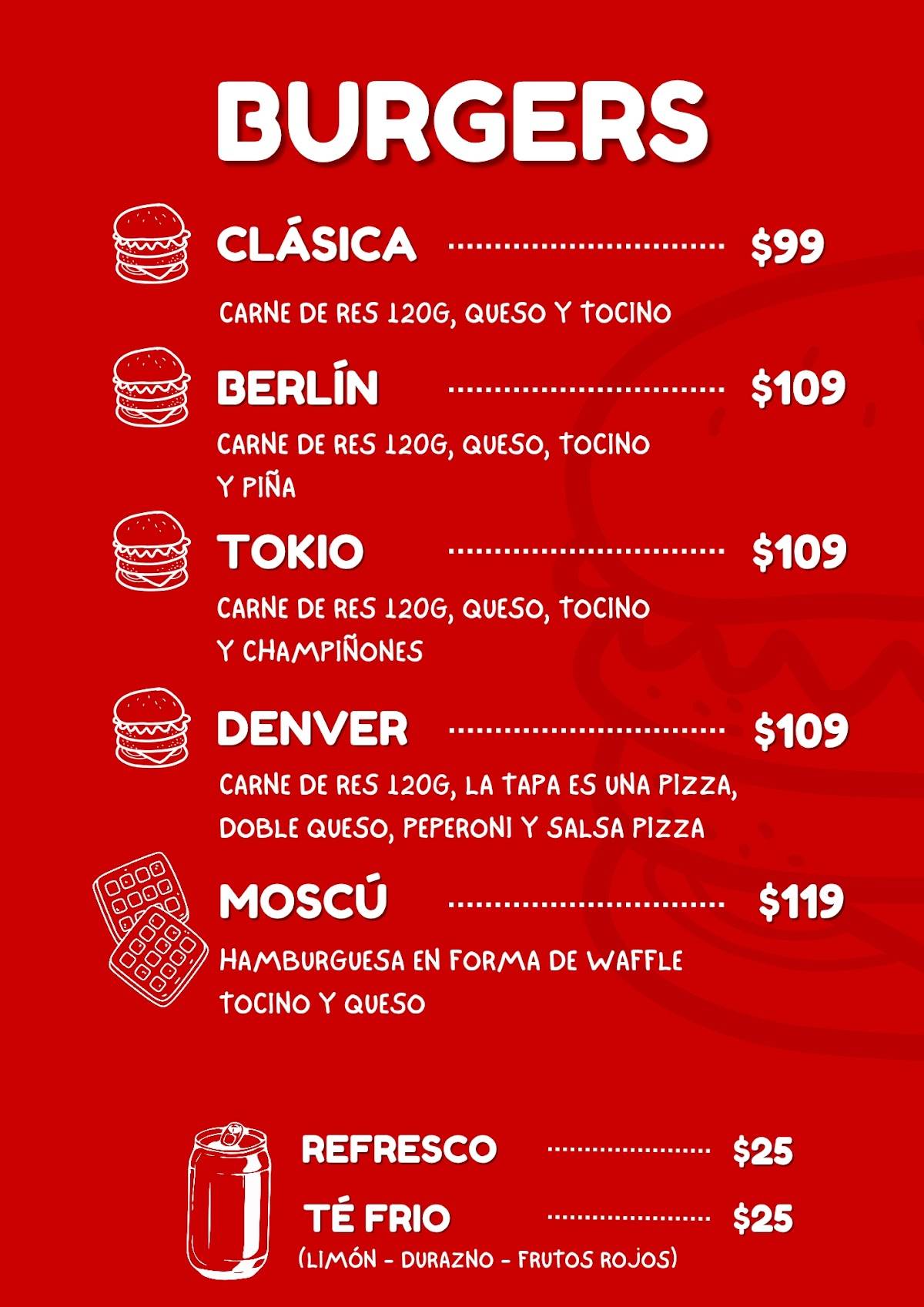El Compich Burgers меню