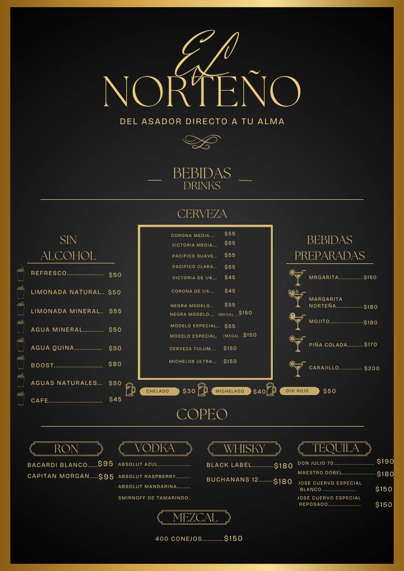 El Norteño Taco (Aldea Zama) меню