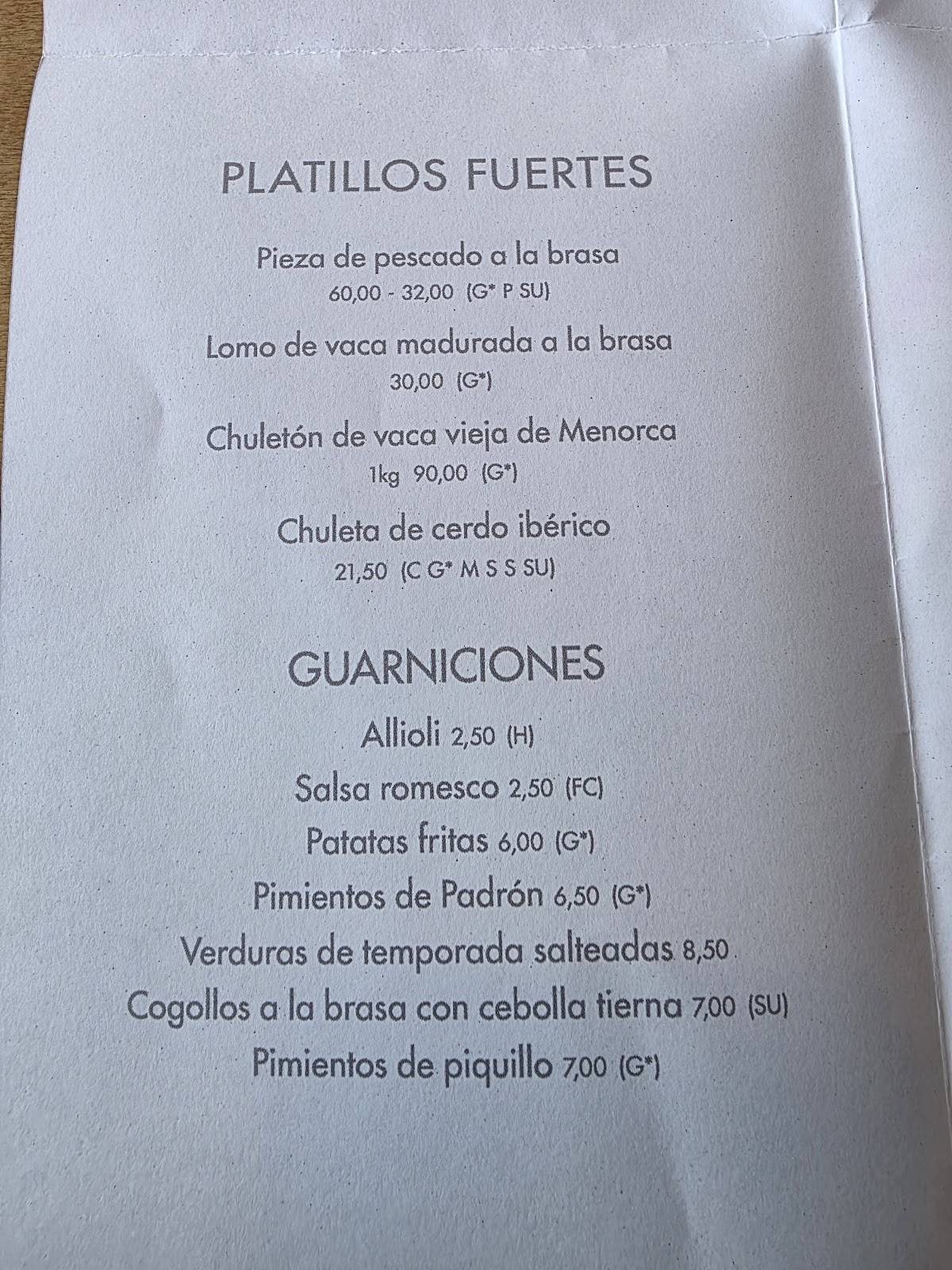El Rais меню