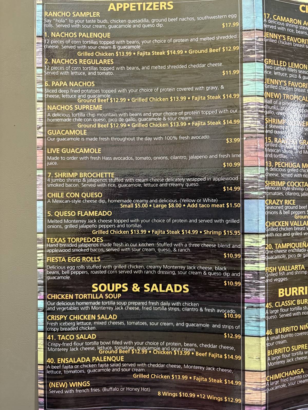El Ranchero Mexican меню