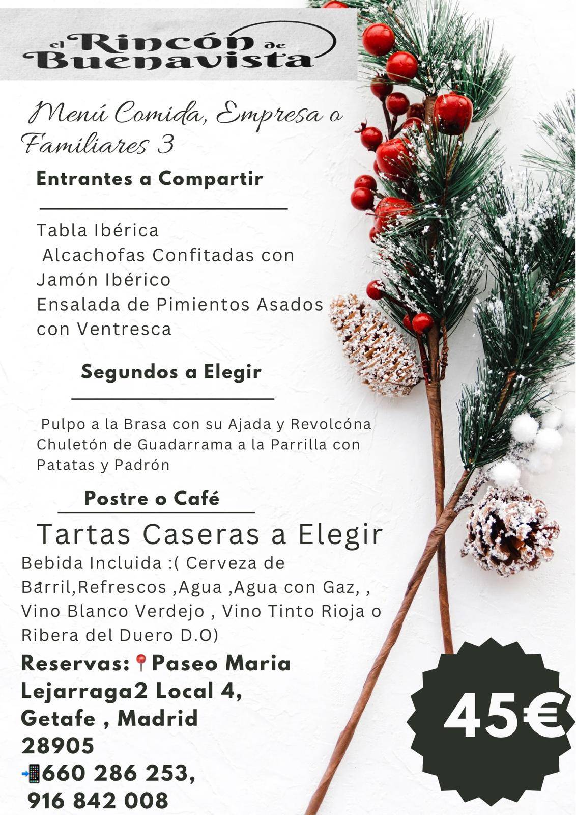 El Rincón de Buenavista меню