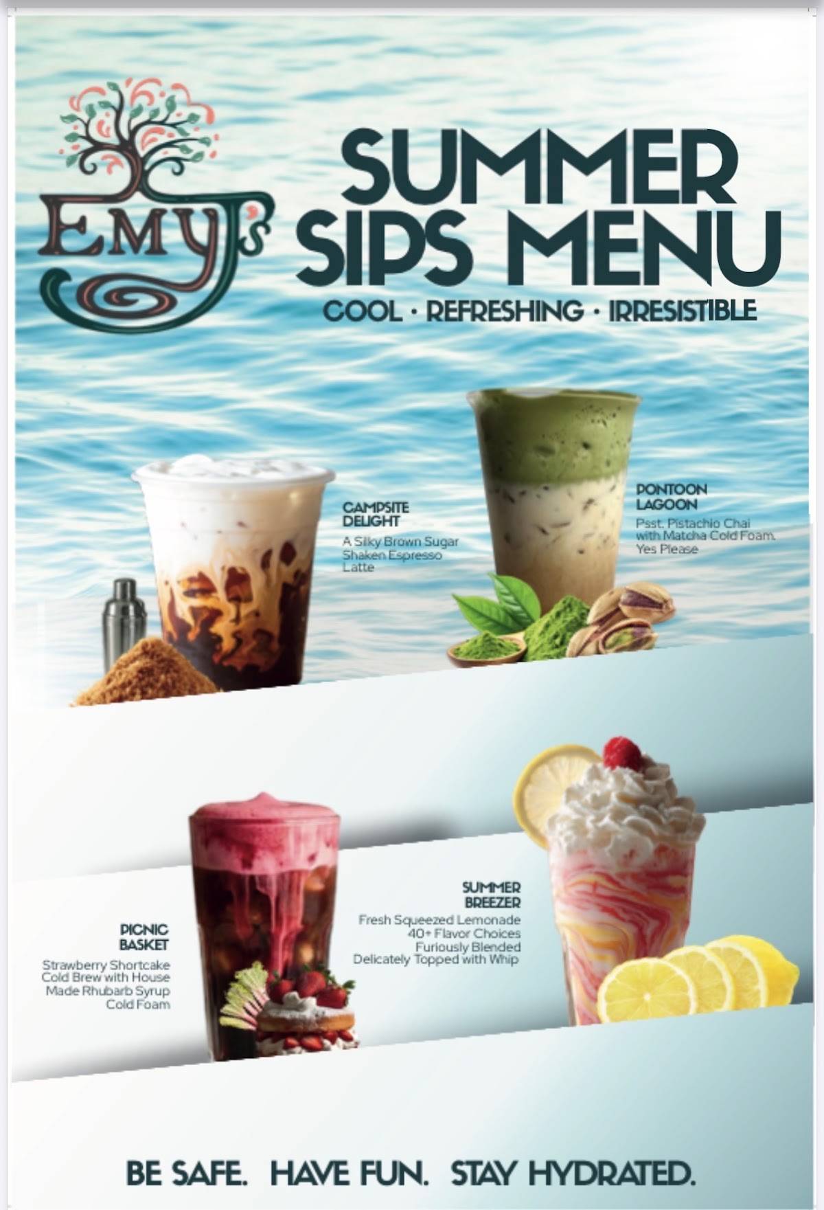 Emy J's CoffeeHouse and Emy J's Coffee Vault меню
