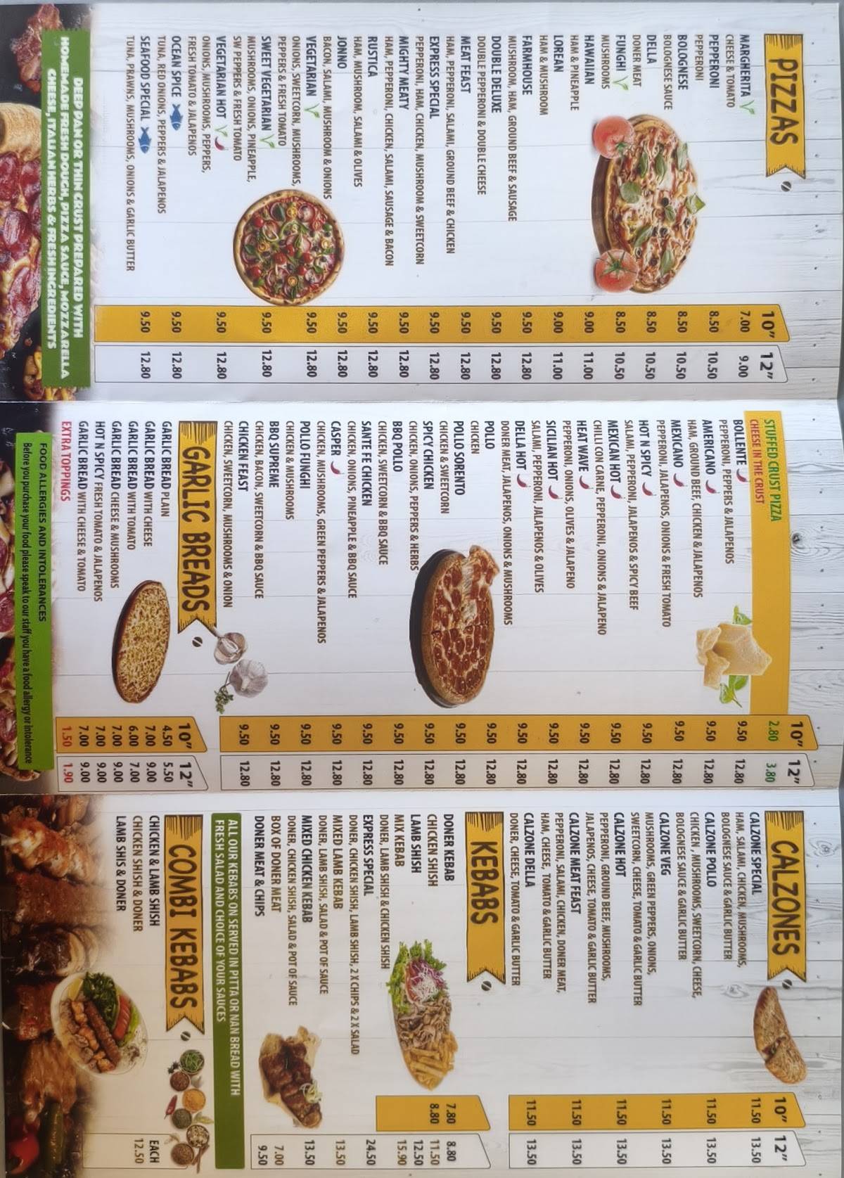 Express Pizza меню