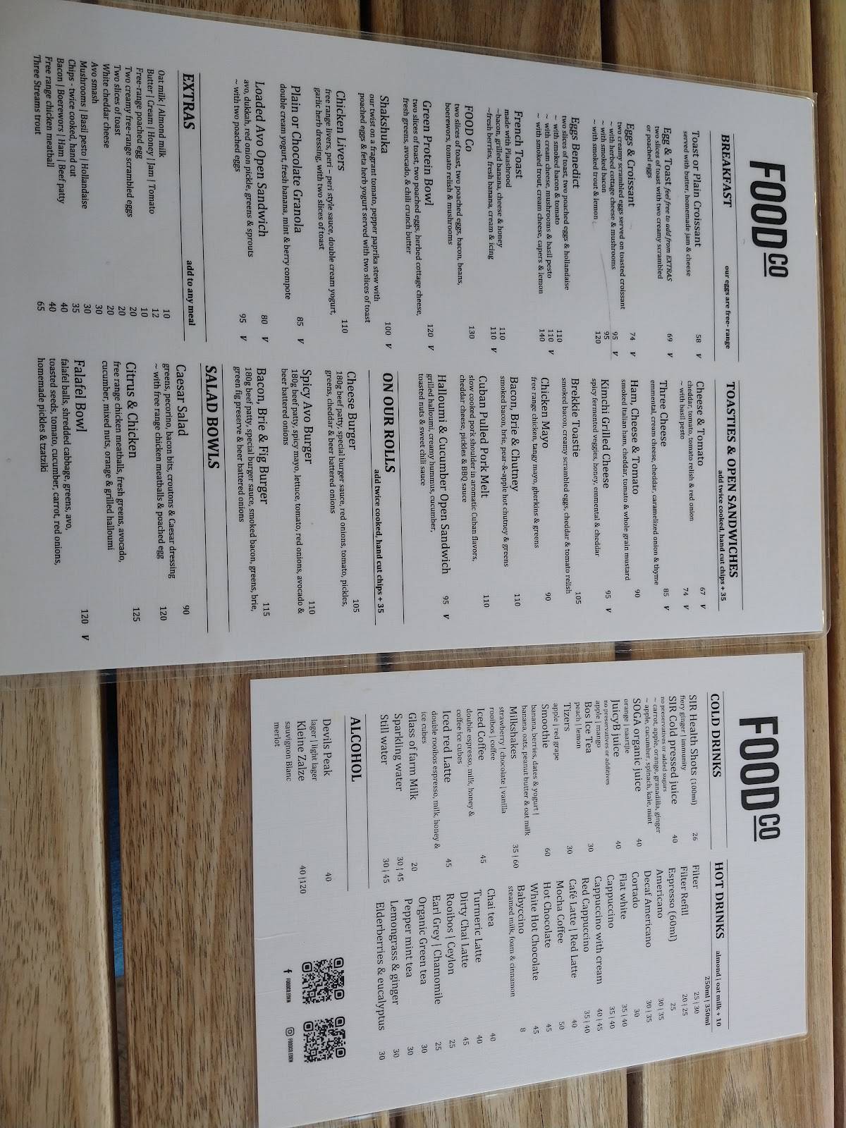 FOOD Co меню