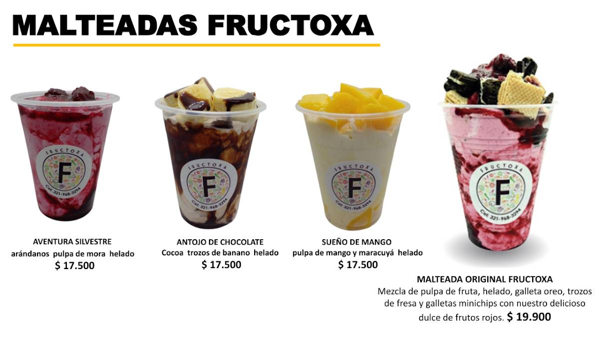 FRUCTOXA меню