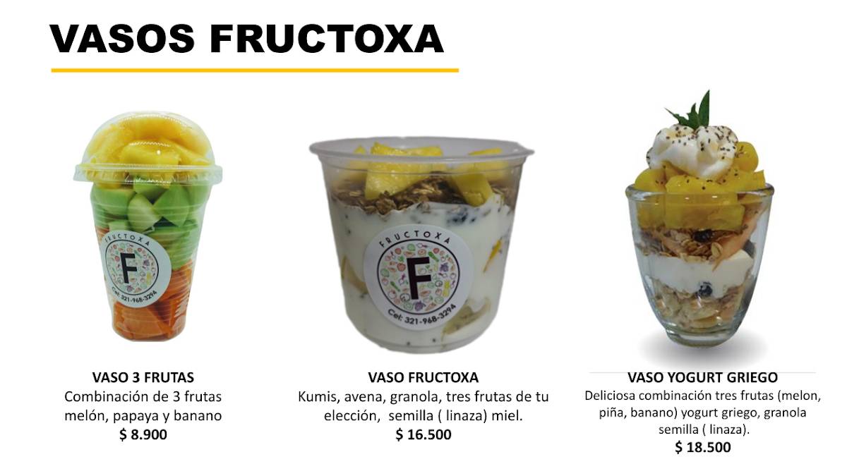 FRUCTOXA меню