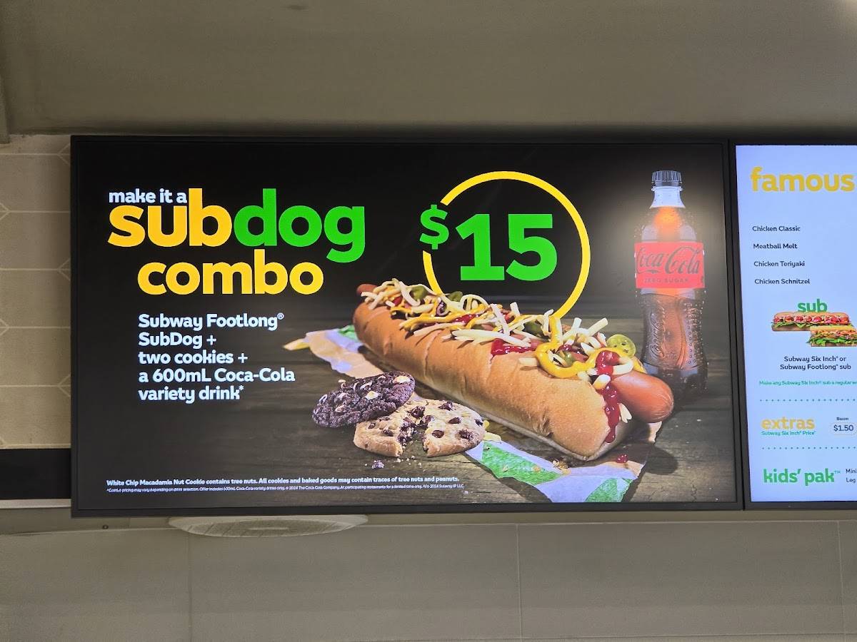 Subway меню